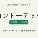 コンドーテック(7438)連続増配株の8指標分析