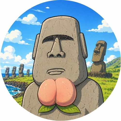 桃モアイ（運営者アイコン）