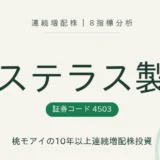 アステラス製薬(4503)連続増配株の8指標分析
